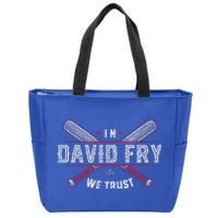 We Trust In David Fry Cleveland Baseball Zip Tote Bag