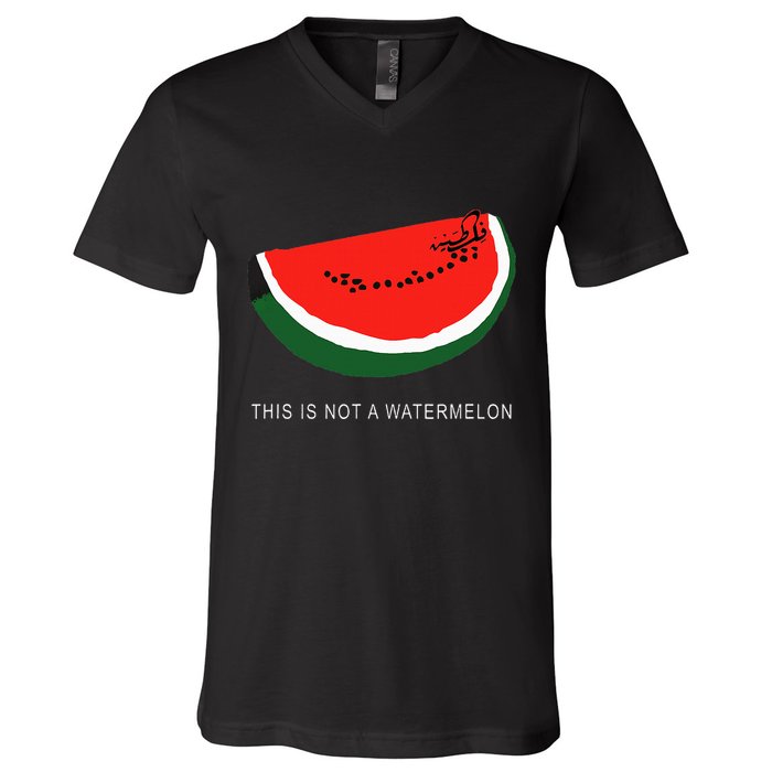 Watermelon This Is Not A Watermelon Palestine Collection V-Neck T-Shirt