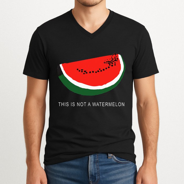 Watermelon This Is Not A Watermelon Palestine Collection V-Neck T-Shirt