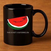 Watermelon This Is Not A Watermelon Palestine Collection 11oz C Handle Ceramic Mug