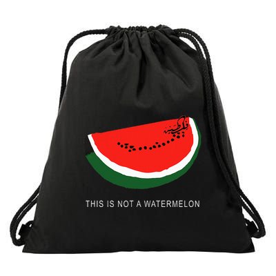Watermelon This Is Not A Watermelon Palestine Collection Drawstring Bag