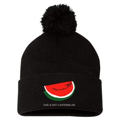 Watermelon This Is Not A Watermelon Palestine Collection Pom Pom 12in Knit Beanie