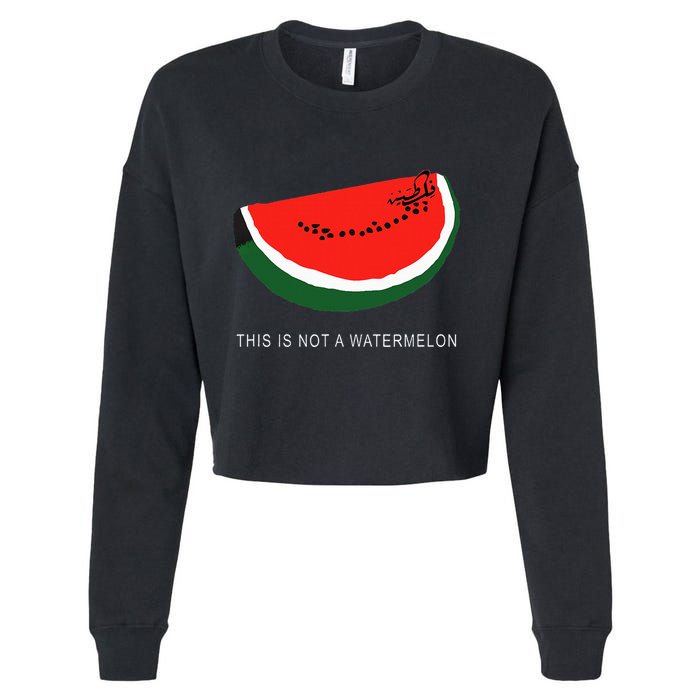 Watermelon This Is Not A Watermelon Palestine Collection Cropped Pullover Crew