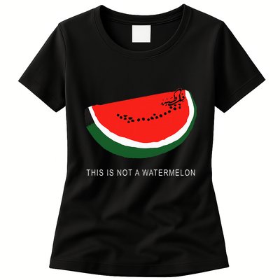 Watermelon This Is Not A Watermelon Palestine Collection Womens T-Shirt