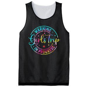 Warning Trip In Progress Trip Vacation Tie Dye Mesh Reversible Basketball Jersey Tank