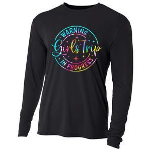 Warning Trip In Progress Trip Vacation Tie Dye Cooling Performance Long Sleeve Crew