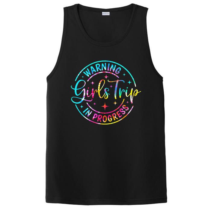 Warning Trip In Progress Trip Vacation Tie Dye PosiCharge Competitor Tank