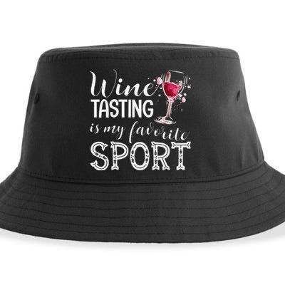 Wine Tasting Is My Favorite Sport Sustainable Bucket Hat