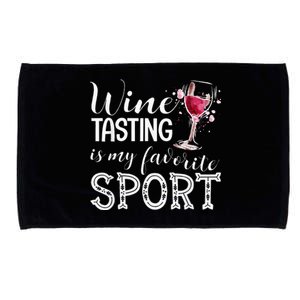 Wine Tasting Is My Favorite Sport Microfiber Hand Towel