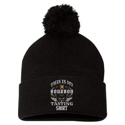 Whiskey This Is My Bourbon Tasting Pom Pom 12in Knit Beanie