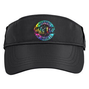 Warning Trip In Progress Trip Vacation Tie Dye Adult Drive Performance Visor