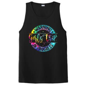 Warning Trip In Progress Trip Vacation Tie Dye PosiCharge Competitor Tank