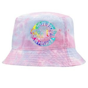 Warning Trip In Progress Trip Vacation Tie Dye Tie-Dyed Bucket Hat