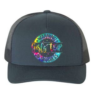 Warning Trip In Progress Trip Vacation Tie Dye Yupoong Adult 5-Panel Trucker Hat