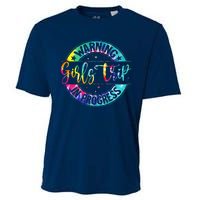 Warning Trip In Progress Trip Vacation Tie Dye Cooling Performance Crew T-Shirt