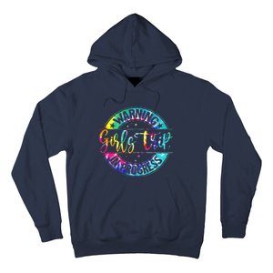 Warning Trip In Progress Trip Vacation Tie Dye Hoodie