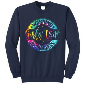 Warning Trip In Progress Trip Vacation Tie Dye Sweatshirt