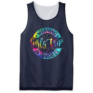 Warning Trip In Progress Trip Vacation Tie Dye Mesh Reversible Basketball Jersey Tank