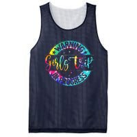 Warning Trip In Progress Trip Vacation Tie Dye Mesh Reversible Basketball Jersey Tank