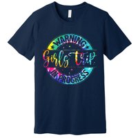 Warning Trip In Progress Trip Vacation Tie Dye Premium T-Shirt