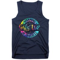 Warning Trip In Progress Trip Vacation Tie Dye Tank Top