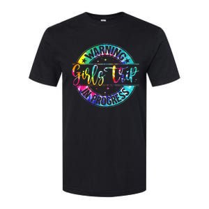 Warning Trip In Progress Trip Vacation Tie Dye Softstyle CVC T-Shirt