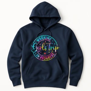 Warning Trip In Progress Trip Vacation Tie Dye Hoodie