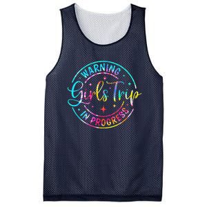 Warning Trip In Progress Trip Vacation Tie Dye Mesh Reversible Basketball Jersey Tank