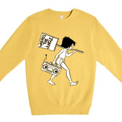 Wheres The Jungle Premium Crewneck Sweatshirt