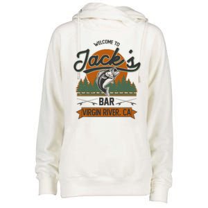 Welcome To Jack's Bar Virgin River California Womens Funnel Neck Pullover Hood