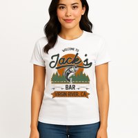Welcome To Jack's Bar Virgin River California Womens T-Shirt
