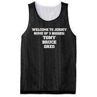 Welcome To Jersey Home Of 3 Bosses Tony Bruce Greg Mesh Reversible Basketball Jersey Tank