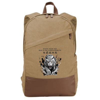 White Tiger Kung Fu Bak Fu Pai Cotton Canvas Backpack
