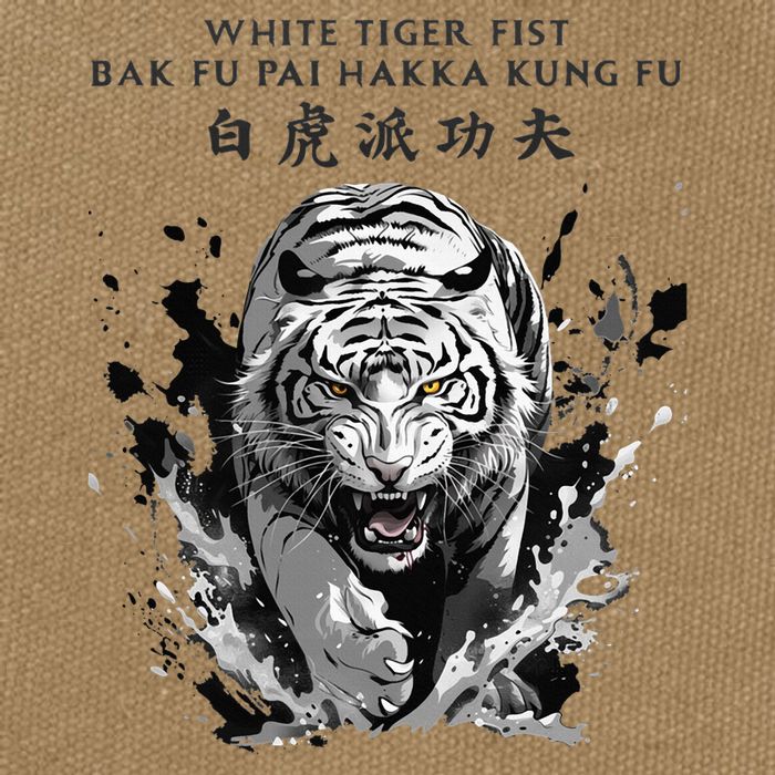 White Tiger Kung Fu Bak Fu Pai Cotton Canvas Backpack
