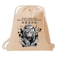 White Tiger Kung Fu Bak Fu Pai Drawstring Bag