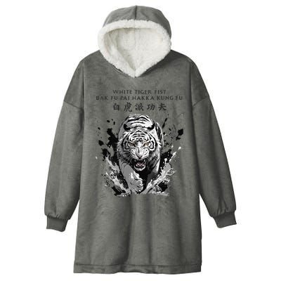 White Tiger Kung Fu Bak Fu Pai Hooded Wearable Blanket