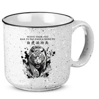White Tiger Kung Fu Bak Fu Pai 15oz Campfire Ceramic Mug