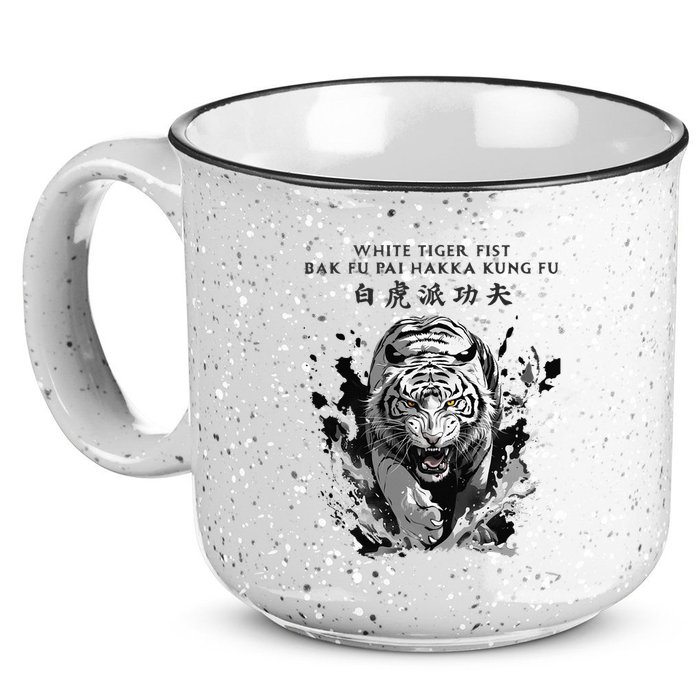 White Tiger Kung Fu Bak Fu Pai 15oz Campfire Ceramic Mug
