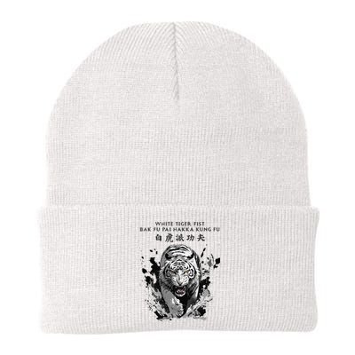 White Tiger Kung Fu Bak Fu Pai Knit Cap Winter Beanie