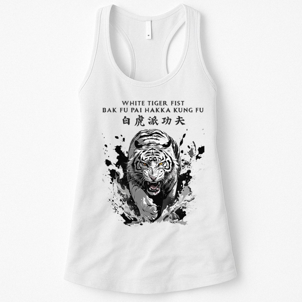 White Tiger Kung Fu Bak Fu Pai Womens Tank Top