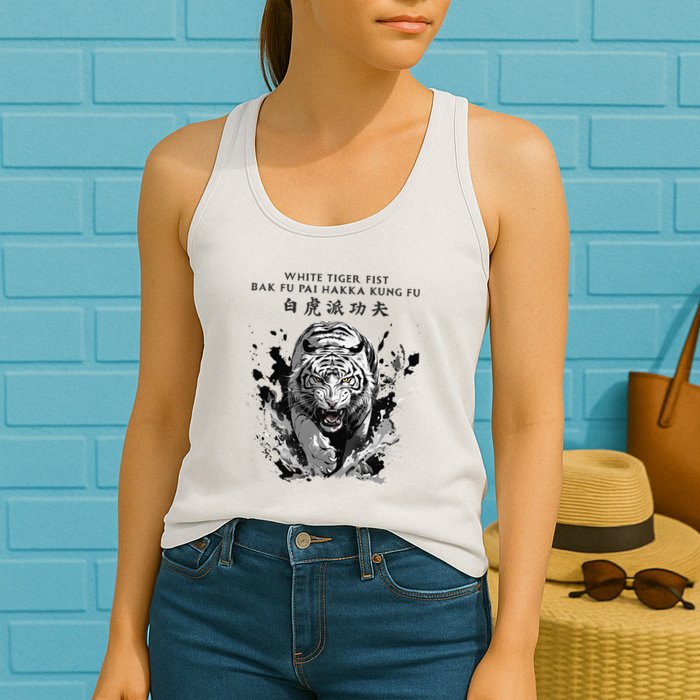 White Tiger Kung Fu Bak Fu Pai Womens Tank Top