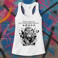 White Tiger Kung Fu Bak Fu Pai Womens Tank Top