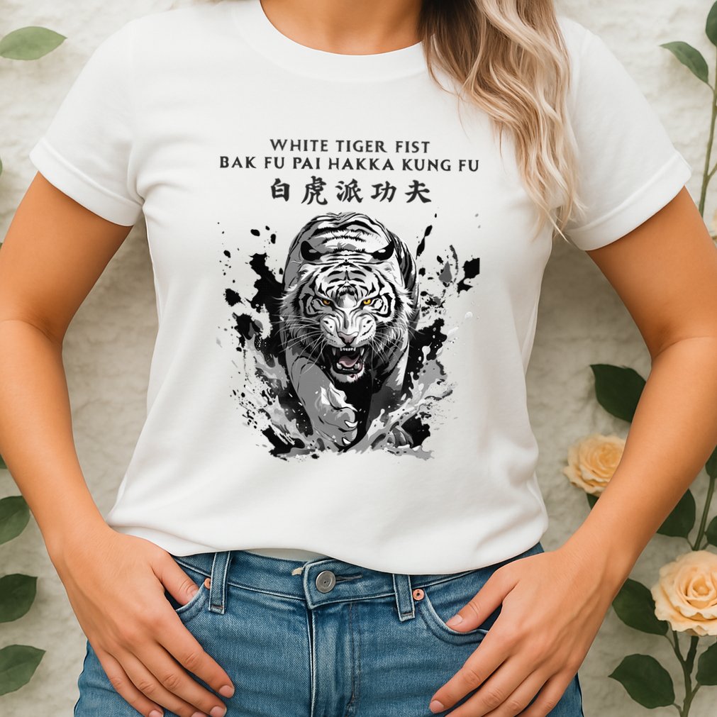 White Tiger Kung Fu Bak Fu Pai Womens T-Shirt