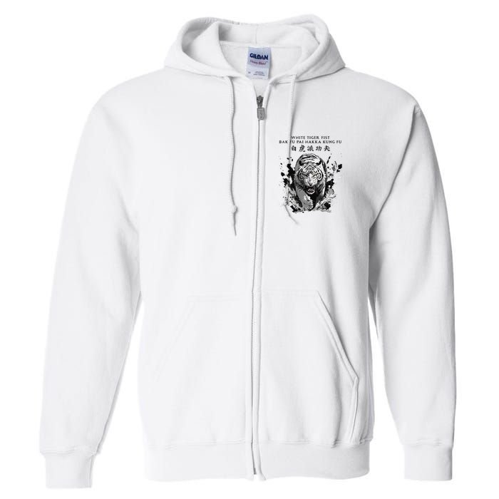White Tiger Kung Fu Bak Fu Pai Full Zip Hoodie