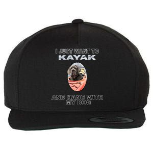 Want To Kayak Hang W Dog Neopolitan Mastiff Cool Gift Wool Snapback Cap