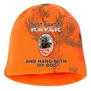 Want To Kayak Hang W Dog Neopolitan Mastiff Cool Gift Kati - Camo Knit Beanie