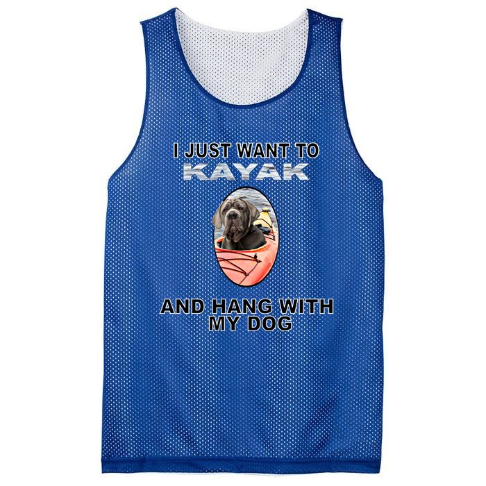 Want To Kayak Hang W Dog Neopolitan Mastiff Cool Gift Mesh Reversible Basketball Jersey Tank