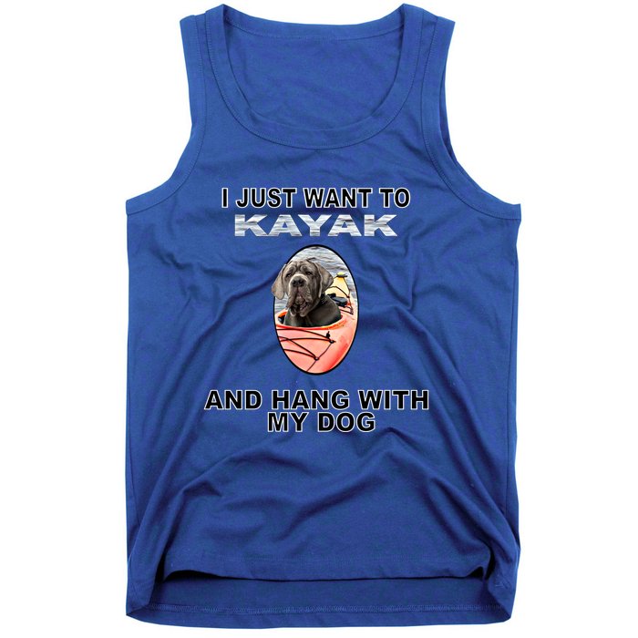 Want To Kayak Hang W Dog Neopolitan Mastiff Cool Gift Tank Top