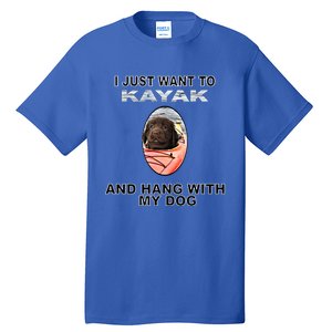 Want To Kayak Hang W Dog Retriever Flatcoated Gift Tall T-Shirt