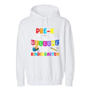 Welcome To Kindergarten Teacher Garment-Dyed Fleece Hoodie